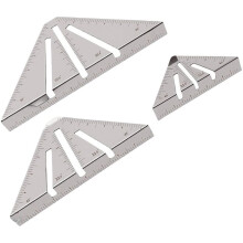 3er-Pack Gehrungswinkel-Lineal-Set Aus Edelstahl, Robustes Mehrwinkel-Messlineal mit 45, 90 und 22,5 für Arbeiten mit 1,5 mm Kantenlänge
