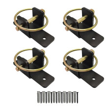 Snelle Ontgrendelingsemmerhaken, 4-Pack Zware Emmerhouder Set, Zware Stalen Wandbevestigde Emmerhouders.