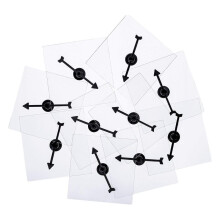 20pcs Transparent Spinners Point-and-Click Carousel for Classroom Clear Spinners with Rotating Arrows