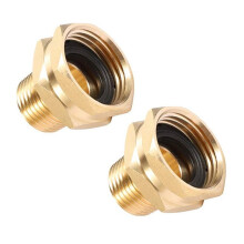 Brass Garden Hose Adapter 3/4 GHT Female to 1/2 NPT Male Connector for Leak Proof Fitting