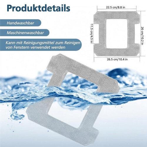 For  Winbot W2 PRO/W2 Omni/W1 Pro Cleaning Cloths - 20 Pack Washable Microfiber for Window Robots 1