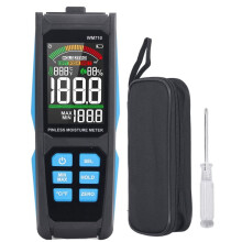 MESTEK WM710 Pinless Moisture Meter Dual Mode Pin Type Digital Wall Damp Detector Water Leak Tester for Wood Drywall