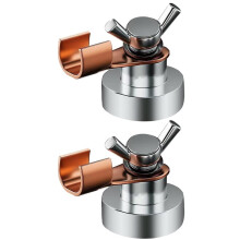 2pcs Magnetic Welding Ground Clamp, Copper Electrode Single Magnet Grounding Connector for Welding Machines Ground