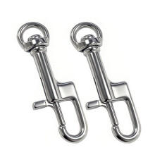 Stainless Steel Swivel Bolt Snap Diving Clips 2PCS, Heavy Duty Single Ended Snap Hooks for Dog Leash Scuba Gear