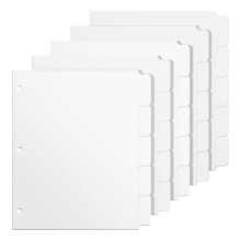 25pcs 3 Binder Dividers with 5 Tabs, Letter Size Blank Dividers Write & Erase Dividers for Easy Organization