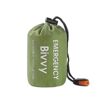 Notfall-Schlafsack, Überlebensdecke, Thermo-Biwaksack Aus PE-Aluminiumfolie für Camping und Wandern, Grün
