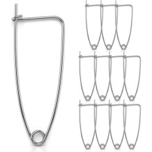 12Pack Crab Bait Holder Clips,5'' Long Galvanized Steel Pins Metal Bait Holder Clips for Bait Bag Cage,for Crab,Crawfish