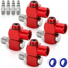 4-Packs 1/4" NPT 360 Degree Swivel Air Hose Fittings, No Leakage Air Hose Connector with 1/4" MNPT Quick Connect