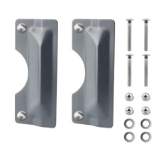 2 Stuks Deurslotbeschermers, met Verstevigingsribben, 3" X 7'' Deurslotafdekking, Bescherming voor de Deursluitplaat