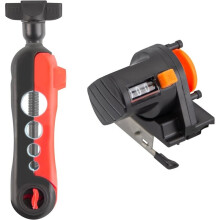 2PC Fishing Counter and Fishing Spooler Set, Universal Rod Clamp 4 Sizes Silicone-Protected Spooler