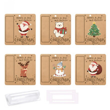 Lot de 6 Porte-Billets de Noël pour Décorer le Sapin et Glisser dans les Chaussettes de Noël