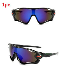 (Black Frame BlueLens)Cool Men Uv400 Outdoor Sports Sunglasses For Driving Running Hiking Eyewear