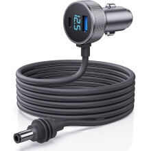 3 in 1 Car Charger Power Cable 10 FT Cigarette Lighter Adapter for Starlink 12V-48V with Digital Display