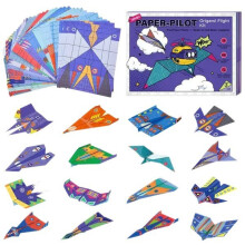 (16Colors)Kit Artigianale Aereo Carta Leven con Aerei Origami per Regalo Fai da Te e Bomboniere Festa