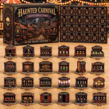 (Haunted House)Holiday Advent Calendar With Acrylic Parts For Halloween Party Decoration Gift