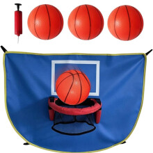 Trampoline Basketball Hoop with Pump and 3 Balls ,Trampoline Basketball Attachment for Indoor Outdoor