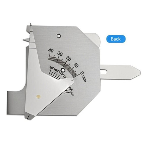 Welding Inspection Gauge 0-40mm Stainless Steel  Measuring Tool with  Angle Bite Depth 1