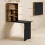 Homcom HOMCOM Folding Wall-Mounted Drop-Leaf Table Chalkboard Shelf Rustic Brown 3