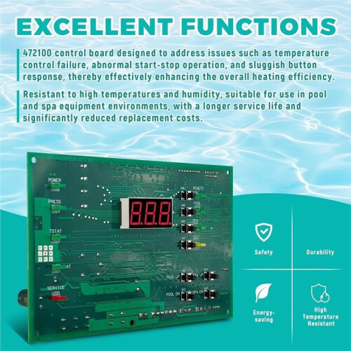 472100 Digital Display Temperature Controller Board Fit for   NT Series Pool and Spa Heater Fit 2