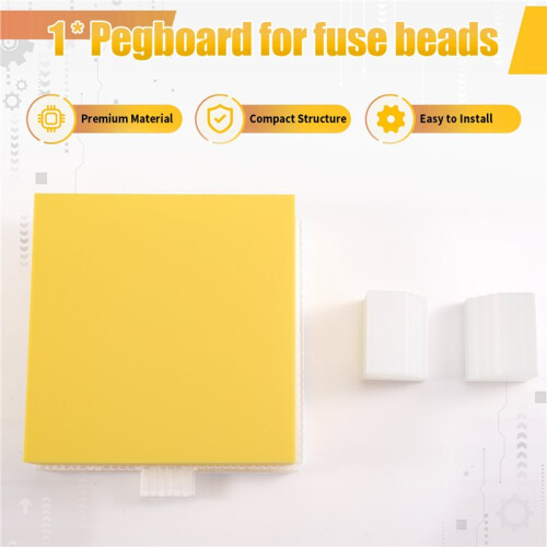 32x32 Square Fuse Bead Boards PLA Clear Pegboards Kits Template Beading Supplies for  Projects, with 2 Small Steps 1