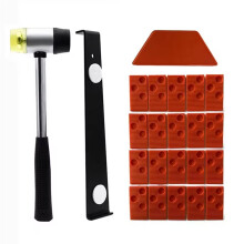 Kit D'Installation de Parquet Stratifié 23 Pièces Comprenant une Barre de TrAction, un Bloc de Frappe, des Entretoises et un Marteau pour la Pose Du