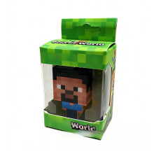 (Steve)Minecraft Cartoon Light Keychain With Creeper And Skeleton For Video Enthusiasts Game