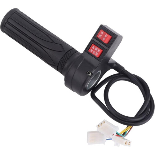 Universal Electric Bicycle Throttle Handle, 3-Speed Adjustable with Forward/Reverse Control for E-Bike Twist Throttle 2