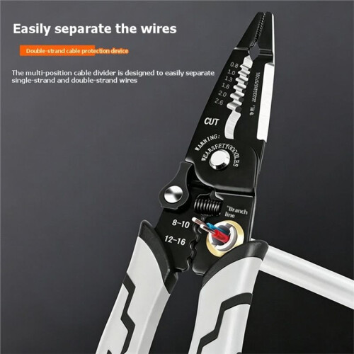 Multifunctional Electrician'S Wire Strippers -Non-Slip Handles, Features Wire Stripping, Cutting,and Crimping Functions. 1
