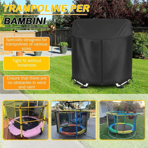 Capa Impermeável e Resistente Às Intempéries para Trampolins Redondos - Acessórios para Trampolins 1
