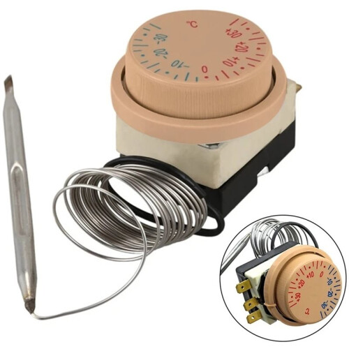 2pcs Refrigerator Thermostat -30 to 30 Mechanical Refrigerator Temperature Control , Thermostat Replacement 1