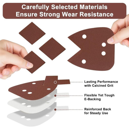 Mouse Sander Sandpaper with Extra 2 Tips for Replacement, Sanding Sheets for Black and Decker Mouse Sanders 2