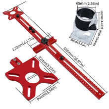 Guida Multifunzione 4 In 1 per Fresatrice, Staffa per Scanalature, Taglio Circolare e Ferramenta per Mobili.