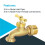 Brass Irrigation Hose Bibb with 3/4in Connection for Efficient Watering 5