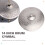 Prato de Percussão de Baixo Volume 14 Polegadas Prato de Bateria Efeito de Furo Pratos Duráveis para Bateristas Prática Interna Prata 4