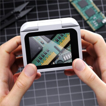 Lupa Eletrônica Portátil com Tela de 2,4 Polegadas, Amplificador de Microscópio Digital, Recarregável, Avaliação de Reparos B