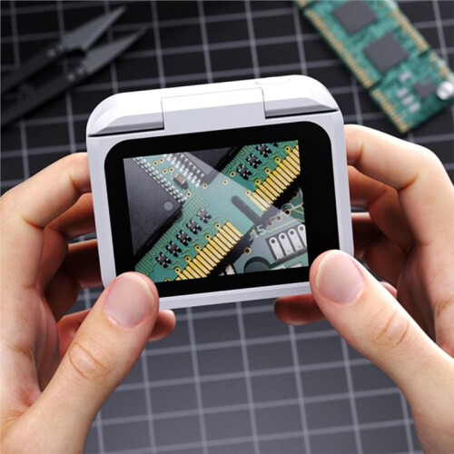 Lupa Eletrônica Portátil com Tela de 2,4 Polegadas, Amplificador de Microscópio Digital, Recarregável, Avaliação de Reparos B