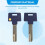 5PC Customized Universal Key Blank Key Uncut for  206 Residential Key Blank 1