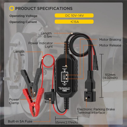 BT10 EPB Emergency Release Tool Minimizes Repair Risk over-Current Protection, Dual-Channel Forward/Reverse Control 2
