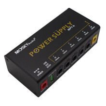 MOSKYAUDIO MPT-6 Guitar Pedal Power Supply MPT-6 Power Supply 6 Outputs/ 5V USB Output for Guitar Effect Pedals UK PLUG