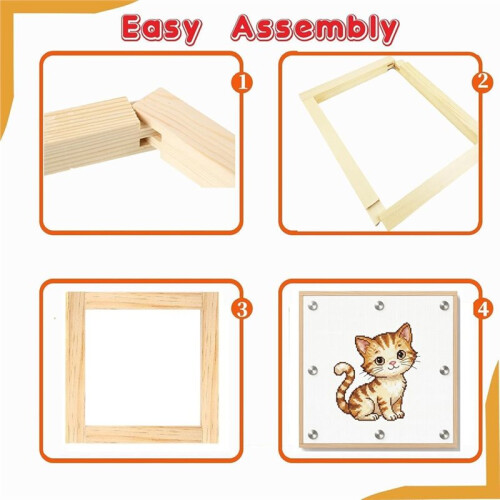 16 Pcs Stretcher Bars for Needlework Canvas Stretcher Bars Combinations Embroidery Stretcher Bars for  Stitch Frame 1