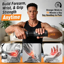 Forearm Wrist Strength Trainer, Adjustable Resistance Forearm Exerciser, Portable Grip Fitness Equipment for Home, Gym