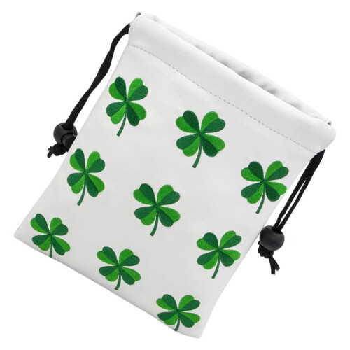 Valuables Pouch Bag with Drawstrings Closure Premium Faux Leather  Tee Pouch Portable  Accessories 1