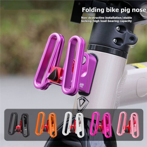 LITEPLUS Folding Bike Bag Block Bracket for  Front Bag for  Neo Block Quick Release Front Carrier Block Silver 1