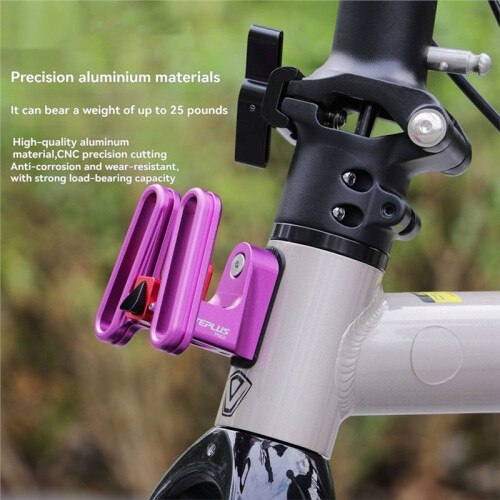 LITEPLUS Folding Bike Bag Block Bracket for  Front Bag for  Neo Block Quick Release Front Carrier Block Silver 2
