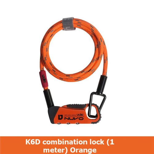 ULAC Bicycle Nuvo Lock ULAC K6D Bicycle Combo Lock Three Digit Password Combination Password Security Lock for Bicycle Orange 1