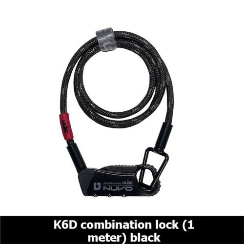 ULAC Bicycle Nuvo Lock ULAC K6D Bicycle Combo Lock Three Digit Password Combination Password Security Lock for Bicycle Black 1