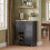 Homcom HOMCOM Kitchen Trolley, Rolling Island Storage Cart with Drawer, Black 8