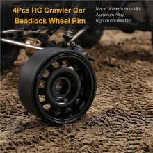 4 Stück RC Crawler Auto Aluminiumlegierung 12 Große Öffnungen 1,9 Zoll Beadlock Felgen für 1/10 RC Auto