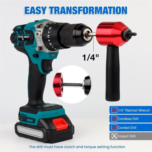 Rivet Nut Tool Adapter for Cordless Drill Electric Newly Labor-Saving Rivet, Professional Rivet Nut Tool Kit with Case 1