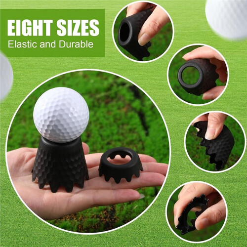 8pcs  Simulator Tees Set: 1/4" to 2" Height Control for Indoor and Outdoor Practice 2